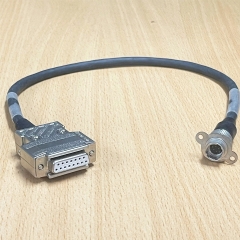 Cáp TAA-Z-EX-ENC-0.4 Dài 0.4M Cable Hirose HR10A-10R-10P 10 Pin Male IP67 to DB15 D-Sub 15 Pin Female For Industrial Camera Connector