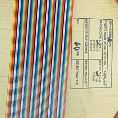 Cáp Dẹt Nhiều Màu 64 Pin Flat Ribbon Rainbow Cable 1.27mm Pitch 64 Way Unscreened 81.3mm Width 28AWG 300V Length 61M