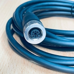 Cáp M12-M12-4.6M-2 Cable M12 4 Pin Cable M12 A-Code 4 Pole Male to Female Black Length 4.6M