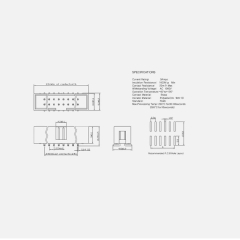 Đầu Nối Cáp IDC SMT 24 Pin Male 2x12 2.54mm Pitch  Cable Connector Male Shrouded Box Header