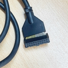 Cáp C20HH-10SL-3A Dài 1M Cable AT-F2S-28-10 20 Pin IDC Connector Round Female to Female 20 Pin FC 2*10 Pitch 2.54mm For I/O Module Signal PLC LS Or Terminal Block