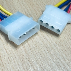 Cáp Hirose IDC 20 Pin Flat Ribbon Cable 20 Wire Dài 2M IDC Pitch 2.54mm Type A Cable Pitch 1.27mm + Molex 4 Pin Âm Dương For Terminal Block Module Hirose