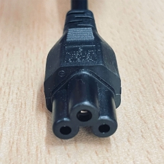 Dây Nguồn I-SHENG SP-023 IS-034 Chuẩn 2 Chân Đầu Tròn AC Power Cord Schuko CEE7 Euro Plug to C5 2.5A 250V Tiết Diện Dây Dẫn 3x0.75mm² Dài 1.8M