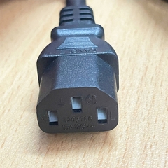 Dây Nguồn 3 Chân 2 Dẹt 1 Tròn Có Tiếp Địa NEMA 5-15P SANGLE E205766 DTII-3P-11 DTII-3P-04 to IEC 60320 C13 Power Cord 15A 125V 3x0.824mm² Length 2M For Thiết Bị Y Tế