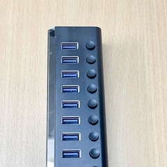Bộ Chia USB 3.1 HUB 13 Cổng ROSONWAY Nguồn Ngoài 12V Vỏ Nhôm Rosonway Alumium 13 Port Powered USSB 3.0 Hub with 72W Hàng Original Tháo Thiết Bị