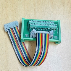 Cáp Bẹ Nhiều Màu 20 Pin IDC Connector Round Female to Female 20 Pin FC 2*10 Pitch 2.54mm Dài 0.2M For I/O Module Signal PLC Cable