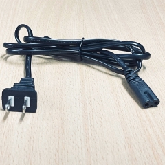 Dây Nguồn 2 Chân Dẹt Số 8 VOLEX HG SZC7S  AC Power Cord Schuko CEE7/16 Euro Plug to C7 2.5A 250V 2Cx0.75mm² For Printer or Adapter Cable Flat PVC Black Length 1.5M