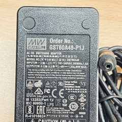 Adapter 48V 1.25A 60W MEAN WELL GST60A48-P1J Jack DC Connector Tip Size  5.5mm x 2.1mm Plug