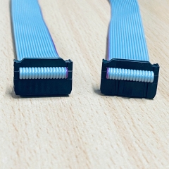 Cáp IDC 16 Pin Flat Ribbon Data Cable Grey Dài 0.4M IDC Female Connector Pitch 2.54mm - Cable Pitch 1.27mm