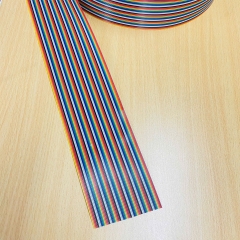 Cáp Dẹt Nhiều Màu 64 Pin Flat Ribbon Rainbow Cable 1.27mm Pitch 64 Way Unscreened 81.3mm Width 28AWG 300V Length 1M