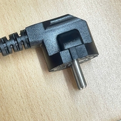Dây Nguồn QUEEN PUO QP-004 QP-038Chuẩn 2 Chân Đầu Tròn AC Phích Cắm Vuông Góc AC Power Cord Schuko CEE7 Euro Plug to C5 2.5A 250V 3x0.75mm² Length 0.7M