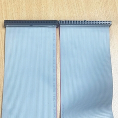 Cáp SCSI IDC 64 Pin 2.54mm Pitch Female to Female Cable 0.5M Flat Ribbon 1.27mm 64 Way 81.3 mm Width Grey For Terminal Block Interface