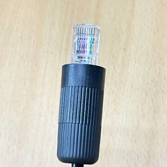 Cáp RJ12 6P6C SHIELDED to RJ45 8P8C SLA-T2480V Dài 8M Cable LENS MODULE E346485 AWM 20276 80C 30V VW-1 CARVE For Lens Camera Hanwha Techwin WISENET SLA-T2480V