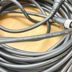 Cáp truyền động cảm biến M12 A-Code 4 Pin âm dương Dài 15M- M12 A-Coded Straight Female to Male 4 Pin Dual Connector