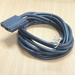 Cáp Original QITAI Cable 45 Degree Connector IDC 40 Pin Female 2 Rows 2.54mm Pitch to 40 Core Bare Wire Open End Dài 4M For Keyence Omron PLC Mitsubishi