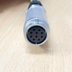 Cáp Hirose RM15TRD-10S(71) 10 Pin Female to Hirose RM15TPD-10P(71) 10 Pin Male Circular Connector Dài 9M For NORDSON Torque block control
