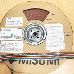Cáp Bẹ Nhiều Màu Cầu Vồng MISUMI MAS-SFKK-SCL-20 IDC 20 Pin Dài 61M 200Ft Rainbow Color Flat Ribbon Cable 20 Wire 7/0. 127mm (AWG-28) 300V 105°C For IDC 20P Pitch 2.54mm
