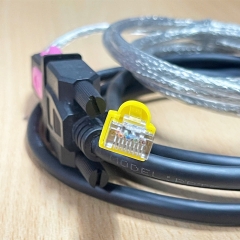 Cáp Điều Khiển OEM USB-S6-L-T00-3.0 Dài 1.8M Cable FTDI Chip USB to Serial Adapter + RJ45 to DB9 Female For Inovance IS620P 600P SV660N SV630P Series Servo CN3 Port Download Data with Computer Cable