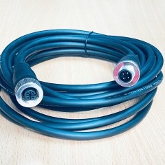 Cáp M12-M12-4.6M-2 Cable M12 4 Pin Cable M12 A-Code 4 Pole Male to Female Black Length 4.6M