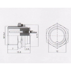 Bộ Jack GX12 2 Pin Male + Female Screw Type Electrical Socket Connector Aviation Plug
