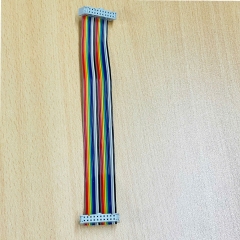 Cáp Bẹ Nhiều Màu 20 Pin IDC Connector Round Female to Female 20 Pin FC 2*10 Pitch 2.54mm Dài 0.2M For I/O Module Signal PLC Cable