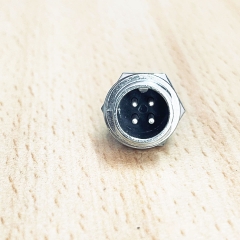 Jack GX12-4 Pin Male 12mm Aviation Plug Metal Panel Circular Connector