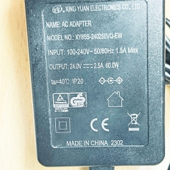 Adapter 24V 2.5A 60W XING YUAN XY65S-240250VQ-EW Chân Cắm Connector Size 5.5mm x 2.1mm Dùng Cho Máy In Nhãn Nhiệt LIIUU POS-9220