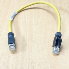 Cáp mạng CAT6A Shielded LSZH F/UTP SUNCHU JC-CA-OP3 Dài 0.3M Ethernet Network Patch Cord up to 10GBase-T and 500MHz Straight Through Cable YELLOW