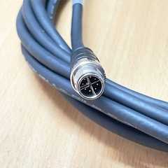 Cáp Điều Khiển DK-G-XC-M12EN-M8SR-5M-R Dài 5M Cable M12 X-Coded 8 Pin Male to RJ45For Cognex Industrial Camera High Flex, Keyence SR-750 SR-650 Code Reader Original Networking Cable