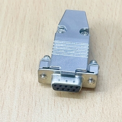 Đầu Jack Hàn RS232 DB9 Female Metal Shielded Connector Gold Plated Shell Kit 9 Pin Serial Port For PLC/HMI/ Servo Driver Encoder Communication Cable