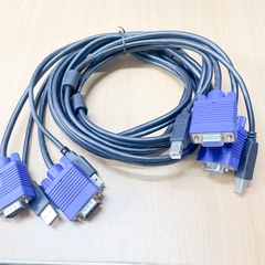 Cáp Điều Khiển KVM Switch USB Type B VGA Male To USB Type A VGA Female KVM Cable Dài 1.8M For KVM Switch DIGITUS DC-11201-1
