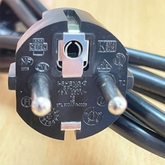 Dây Nguồn IEC60320 C13 Vuông Góc Chữ L 90 Degreeb I-Sheng SP-022 IS-17 16A 10A 250V Power Cord Euro Socket 3x0.75mm Length 1.8M