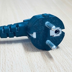 Dây Nguồn Chữ L Vuông Sang Góc Phải Longwell LP-33 LS-13LM AC Power Cord Schuko CEE7 Euro Plug to Right Angle C5 2.5A 250V 3x0.75mm² Length 1.5M