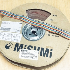 Cáp Bẹ Nhiều Màu MISUMI MAST-SFKK-SCL-20 20 Pin 2.54mm Pitch 2x10P 20 Wire IDC Flat Rainbow Ribbon Cable Dài 61M