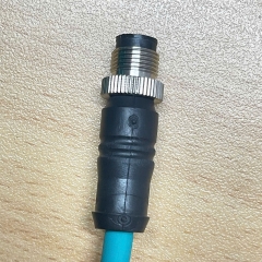 Cáp Mencom MDE45WB-4MSP-RJ45S-20M Shielded Industrial Ethernet Ethernet Dài 20M Cable M12 4 Pin D-Coded Male Straight Connector to RJ45 Shielded Plug.