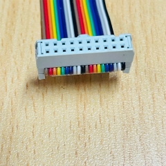 Cáp Bẹ Nhiều Màu 20 Pin IDC Connector Round Female to Female 20 Pin FC 2*10 Pitch 2.54mm Dài 0.2M For I/O Module Signal PLC Cable
