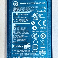 Adapter 48V 1.25A NU60-F480125-I1NN Connector Tip Size 5.5mm x 2.5mm For Network Equipment Netgear PoE Switches.