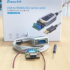 Cáp Chuyển Đổi USB To RS485/RS422 Dtech DT-5019 Dài 1.2M Serial Port Converter Chipset ID FTDI.