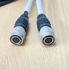 Cáp DVI-I Male to 2 Port Hirose 12 Pin Female HR10A-10P-12S(73) Video Splitter Cable Hirakawa Dài 1M For CCD Machine Vision Camera