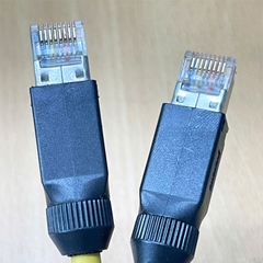 Cáp mạng CAT6A Shielded LSZH F/UTP SUNCHU JC-CA-OP3 Dài 0.3M Ethernet Network Patch Cord up to 10GBase-T and 500MHz Straight Through Cable YELLOW
