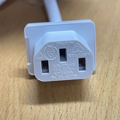 Dây Nguồn 3 Chân Chéo Tam Giác WELL SHIN WS-015 WS-002-15 Australia & China AC Power Cord GB2099 to C13 10A 250V 3Gx0.75mm² White Dài 1.8M
