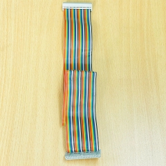 Cáp 40 Pin IDC Flat Ribbon Rainbow Cable Female to Female Header 2x20P 40 Wire With 2.54mm Pitch Connector Length 50Cm