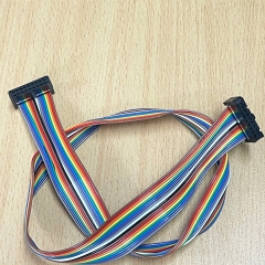 Cáp Bẹ Nhiều Màu IDC 18 Pin 2x9 2.54mm Pitch Female Connector Type A Flat Rainbow Color Ribbon Cable Dài 0.5M