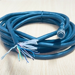 Cáp Hirose HR25-9TP-20S(73) 20 Pin Female to 14 Core Open End Bare Wire Dài 4M For Industrial Camera Cable Power/IO