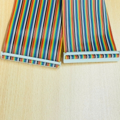 Cáp Bẹ Nhiều Màu Cầu Vồng IDC 64 Pin 2.54mm Pitch 2x32P 64 Wire Female to Female Flat Ribbon Data Rainbow Color Cable Connector Type A Dài 0.5M