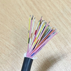 Cáp Original QITAI Cable 45 Degree Connector IDC 40 Pin Female 2 Rows 2.54mm Pitch to 40 Core Bare Wire Open End Dài 4M For Keyence Omron PLC Mitsubishi