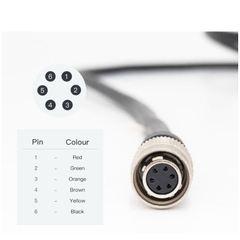 Cáp Hirose 6 Pin Female to Open I/O Power High Flex Cable  For Machine Vision
