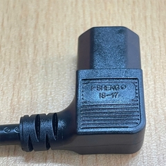 Dây Nguồn IEC60320 C13 Vuông Góc Chữ L 90 Degreeb I-Sheng SP-022 IS-17 16A 10A 250V Power Cord Euro Socket 3x0.75mm Length 1.8M