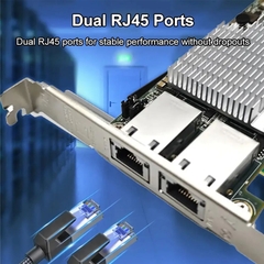 Card mạng Intel V540-T2 PCI-Express x8 DUAL PORT 10G X540-T2 Intel Chipset PCIe x8 Dual Copper RJ45 10Gbps Port Ethernet Network Card
