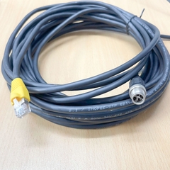 Cáp XC-M12EN-M8SR-10M Dài 10M Cable Connector M12 X-Code 8 Pin Male to RJ45 STP Shielded For Cognex Industrial Camera, Keyence SR-750 SR-650 Code Reader